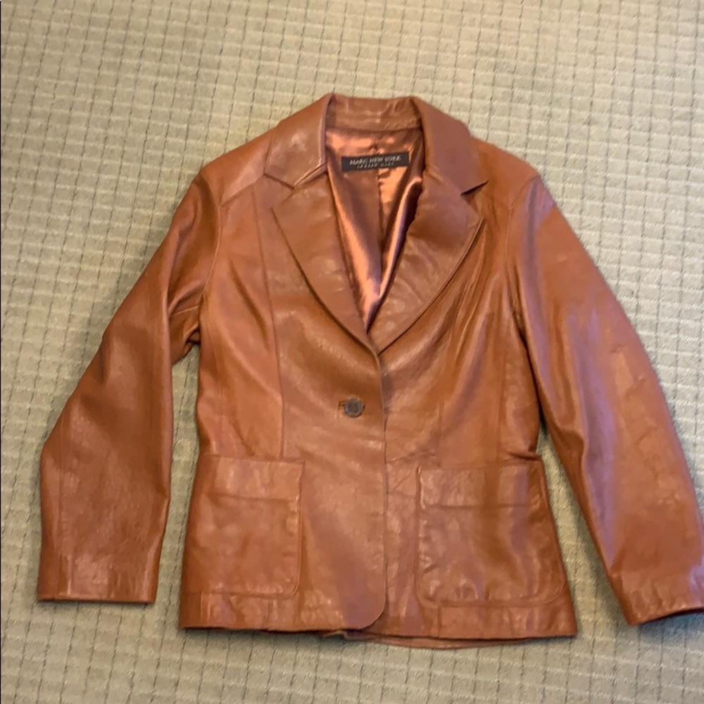 Marc New York Leather Blazer